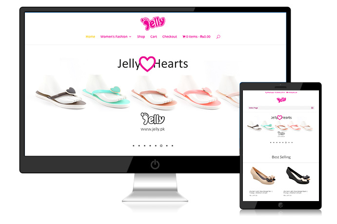 Jelly Fashion Website Snap Shot